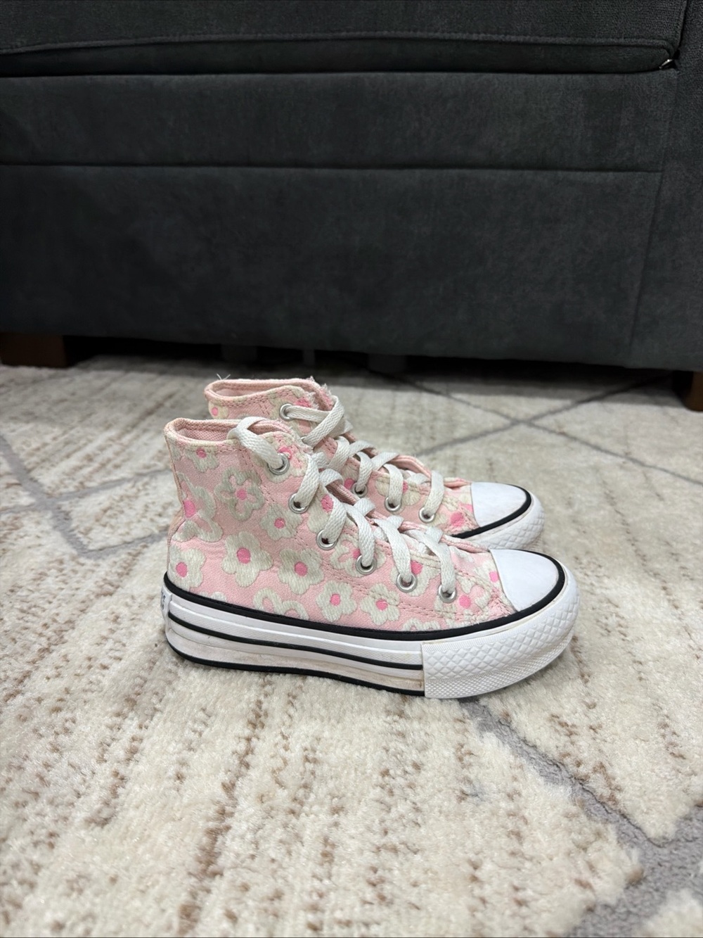 Converse Chuck Taylor All Star Little Kids High Top Floral Pink Size 12 A06325C